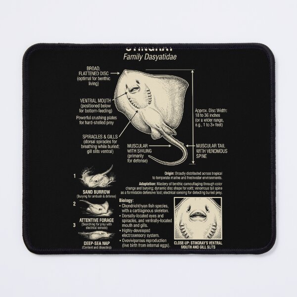 Item preview, Stingray Scientific Anatomy Biology Animal Lover designed and sold by Kimberley King Art  King Art.