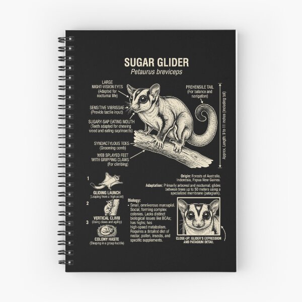 Item preview, Sugar Glider Scientific Anatomy Biology Animal Lover designed and sold by Kimberley King Art  King Art.