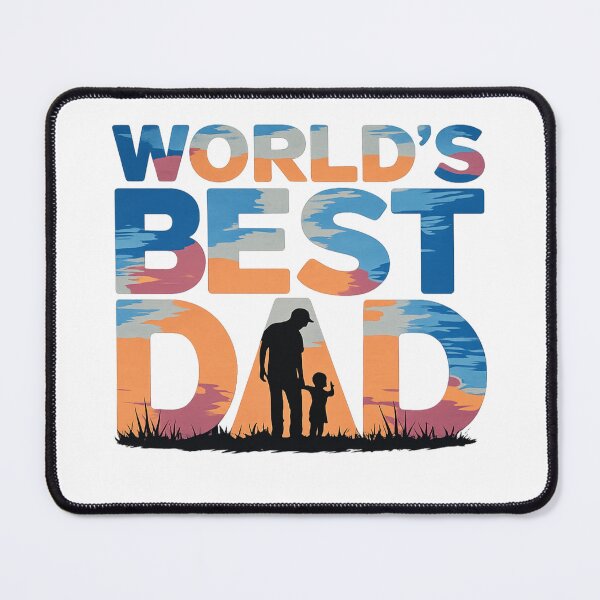Item preview, World's Best Dad – Father and Child Silhouette Sunset Design designed and sold by AMIR PRO .