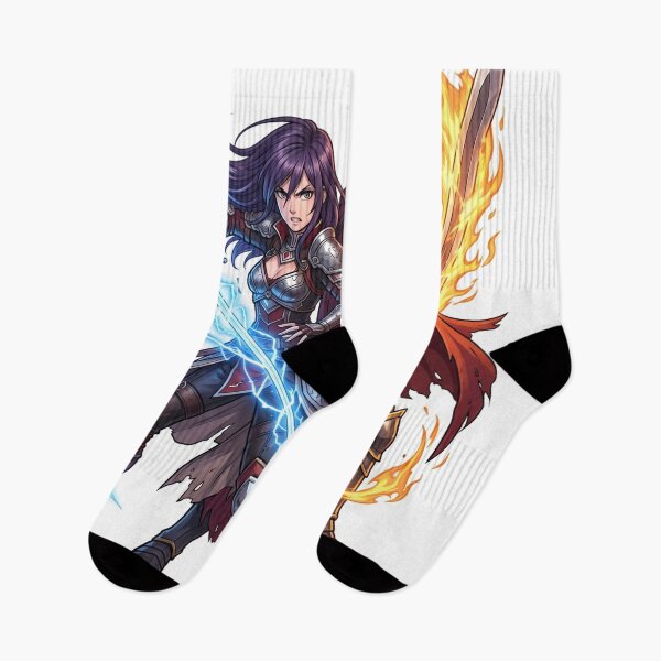 Item preview, Anime Warrior Couple – Fire & Lightning Duo designed and sold by krishna-artdesigns.