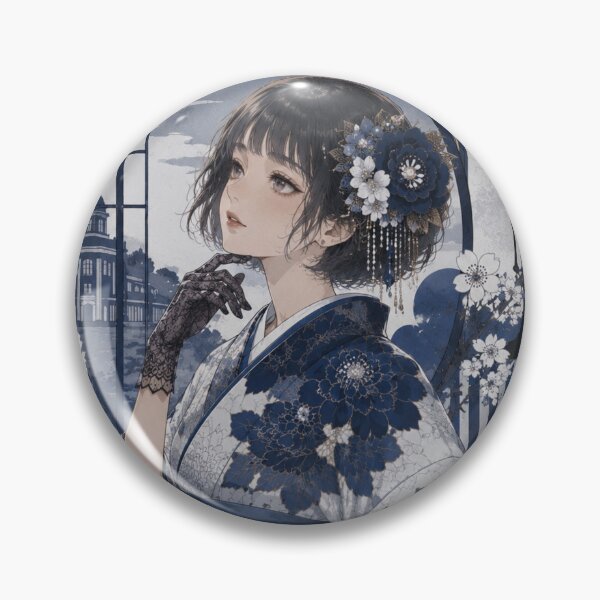 Item preview, Blue Hakama Lady designed and sold by Japanese Vibes.