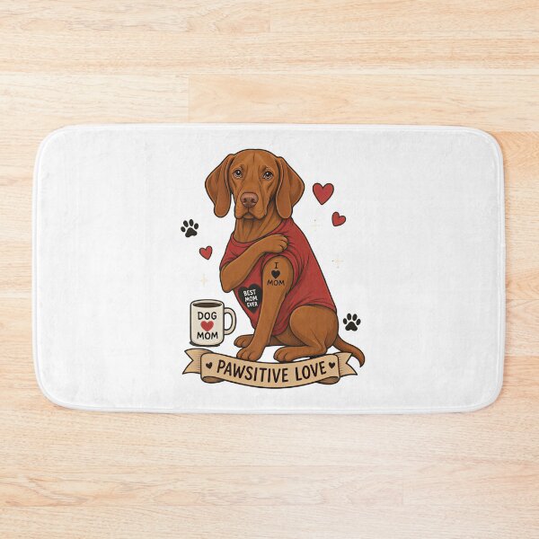 Item preview, Vizsla Dog with Tattoo Illustration I Heart Mom designed and sold by Blok45.