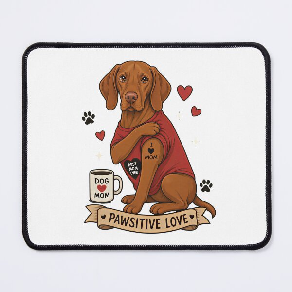 Item preview, Vizsla Dog with Tattoo Illustration I Heart Mom designed and sold by Blok45.