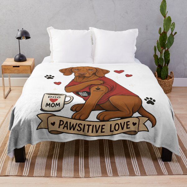 Item preview, Vizsla Dog with Tattoo Illustration I Heart Mom designed and sold by Blok45.