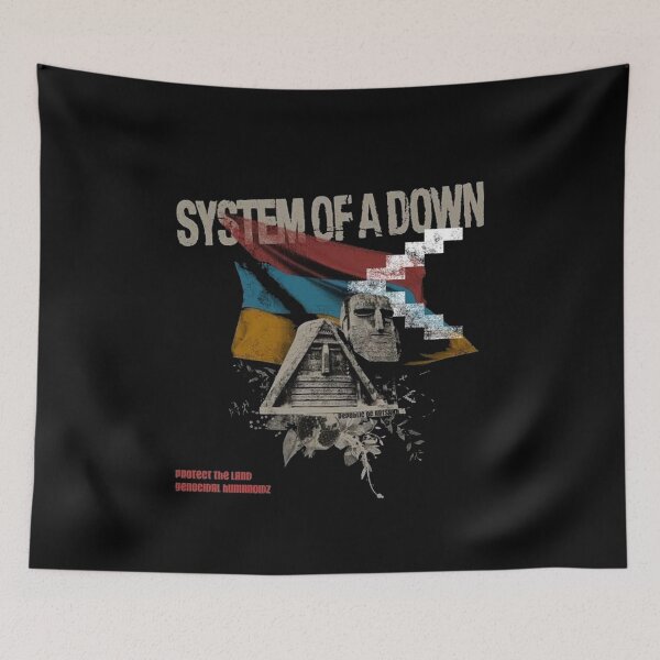 Item preview, SOAD protect the land metal band legends vintage album cover fan art  designed and sold by LovPrime.