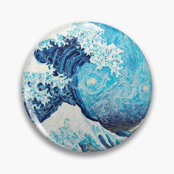 Item preview, The Great Wave Off Kanagawa, Reimagined in Van Gogh's Style designed and sold by NeededTees.