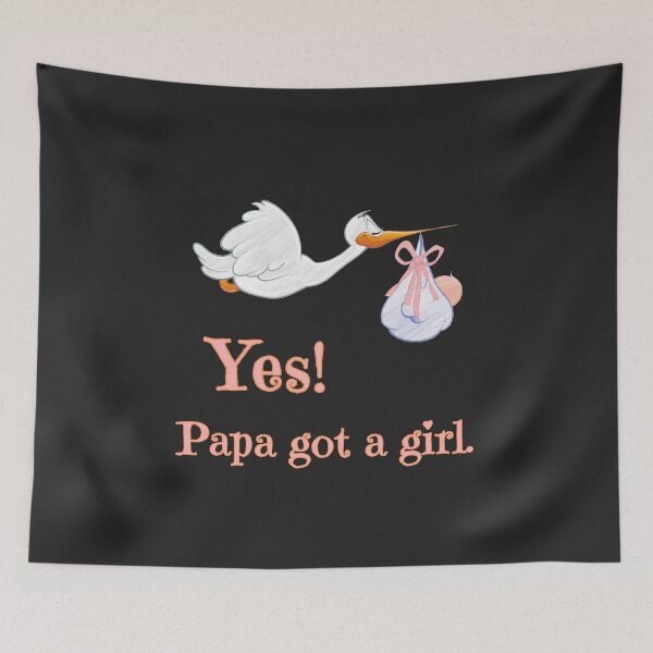 Item preview, Cute Stork, Yes, Papa got a girl designed and sold by Noydee Red Salavan.