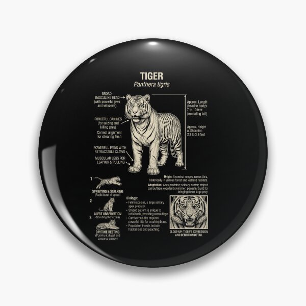 Item preview, Tiger Scientific Anatomy Biology Animal Lover designed and sold by Kimberley King Art  King Art.