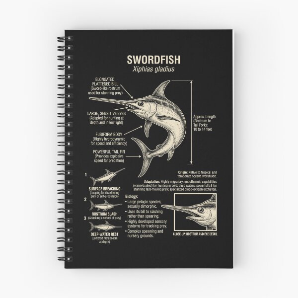 Item preview, Swordfish Scientific Anatomy Biology Animal Lover designed and sold by Kimberley King Art  King Art.