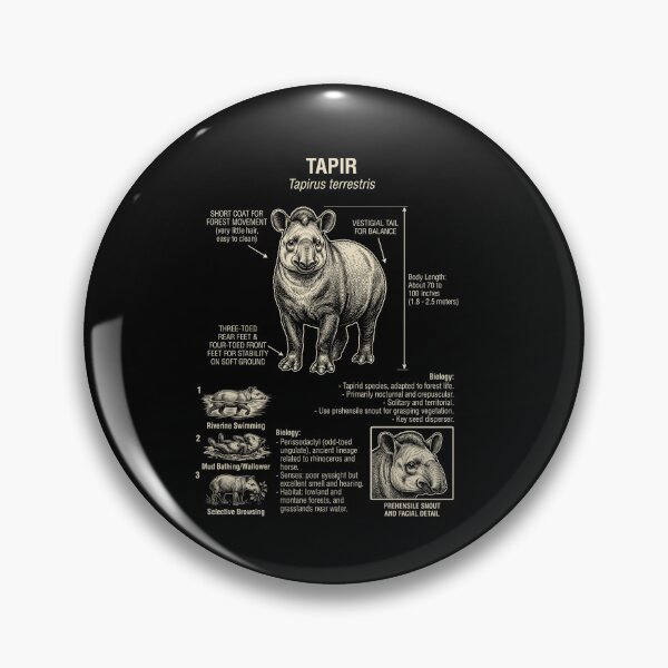 Item preview, Tapir Scientific Anatomy Biology Animal Lover designed and sold by Kimberley King Art  King Art.