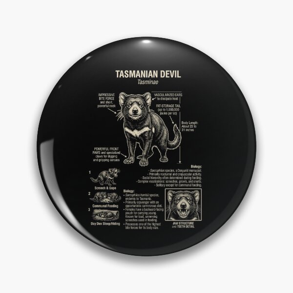 Item preview, Tasmanian Devil Scientific Anatomy Biology Animal Lover designed and sold by Kimberley King Art  King Art.