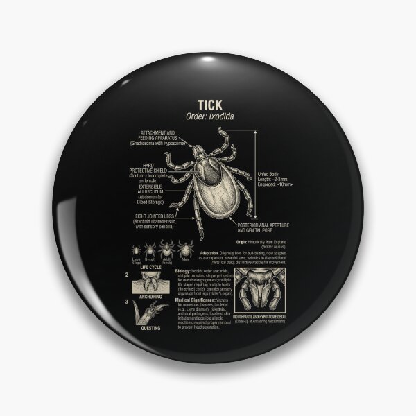 Item preview, Tick Scientific Anatomy Biology Animal Lover designed and sold by Kimberley King Art  King Art.