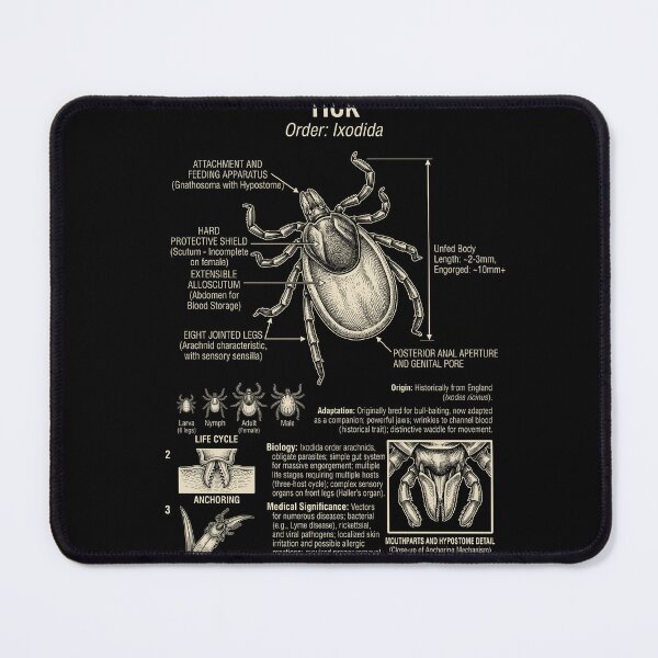 Item preview, Tick Scientific Anatomy Biology Animal Lover designed and sold by Kimberley King Art  King Art.