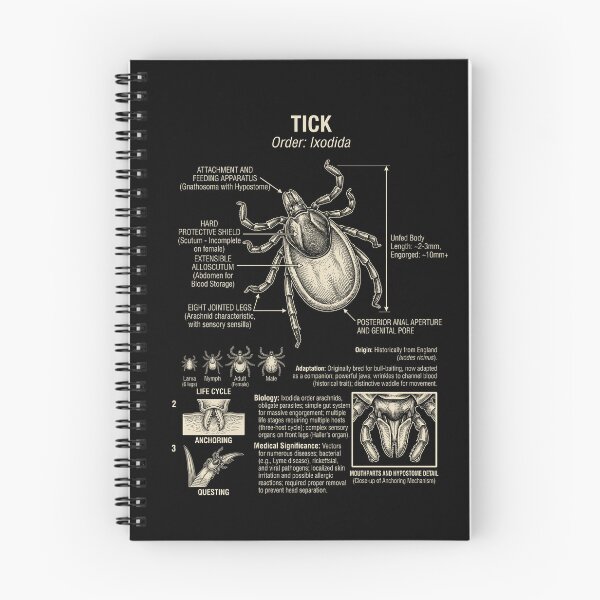 Item preview, Tick Scientific Anatomy Biology Animal Lover designed and sold by Kimberley King Art  King Art.