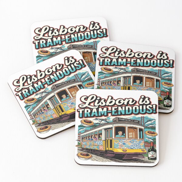 Item preview, Lisbon is TRAM-ENDOUS! – Funny Lisbon Tram Travel T-Shirt | Portugal Vacation Graphic Tee | Food & Culture Souvenir Design designed and sold by Sushikidsntoddlers.