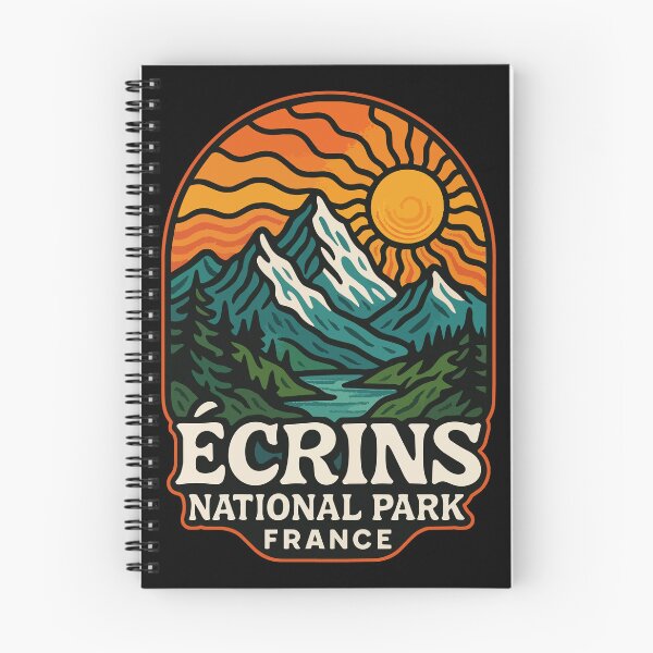 Item preview, Ecrins National Park France Retro Trippy Travel designed and sold by TomFrontierArt.