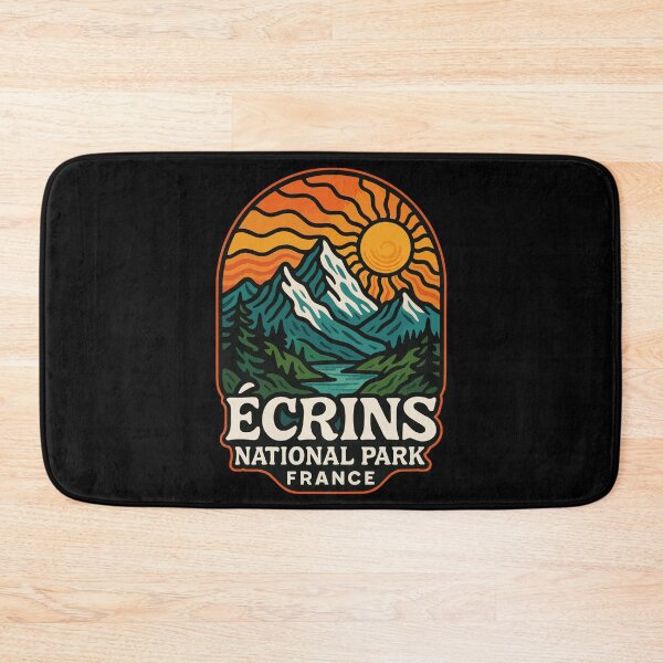 Item preview, Ecrins National Park France Retro Trippy Travel designed and sold by TomFrontierArt.