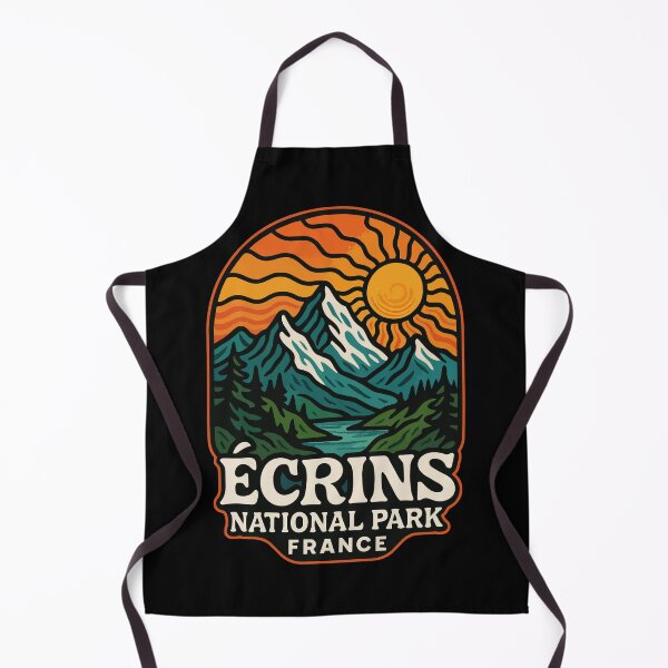 Item preview, Ecrins National Park France Retro Trippy Travel designed and sold by TomFrontierArt.