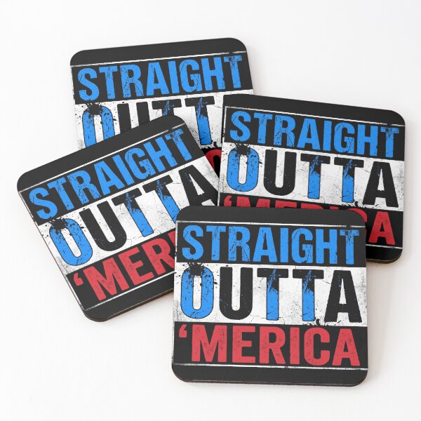 Item preview, Straight Outta Merica Funny Patriotic Slang Shirt designed and sold by TeNovaStudio.