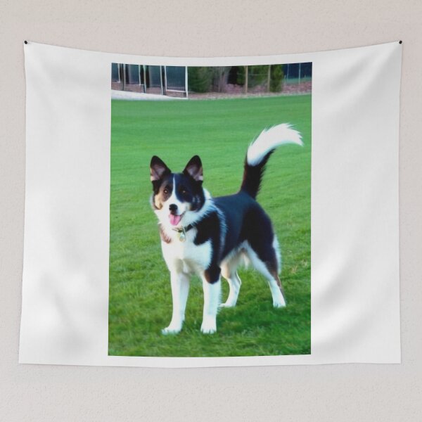 Item preview, Animals - Mixed Breed Dog, Playful on Green Grass designed and sold by DoodyPets.