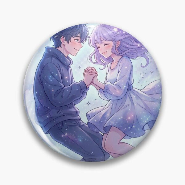 Item preview, Galaxy Anime Couple – Dreamy Space Love Aesthetic designed and sold by krishna-artdesigns.