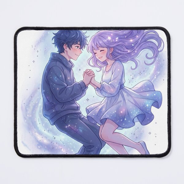 Item preview, Galaxy Anime Couple – Dreamy Space Love Aesthetic designed and sold by krishna-artdesigns.