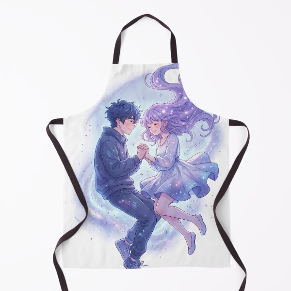 Item preview, Galaxy Anime Couple – Dreamy Space Love Aesthetic designed and sold by krishna-artdesigns.