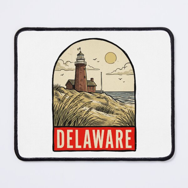 Item preview, Retro Delaware Lighthouse Beach Vintage Travel Badge Design designed and sold by Paper Drip.