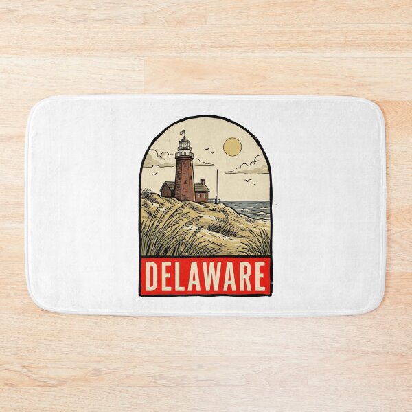 Item preview, Retro Delaware Lighthouse Beach Vintage Travel Badge Design designed and sold by Paper Drip.