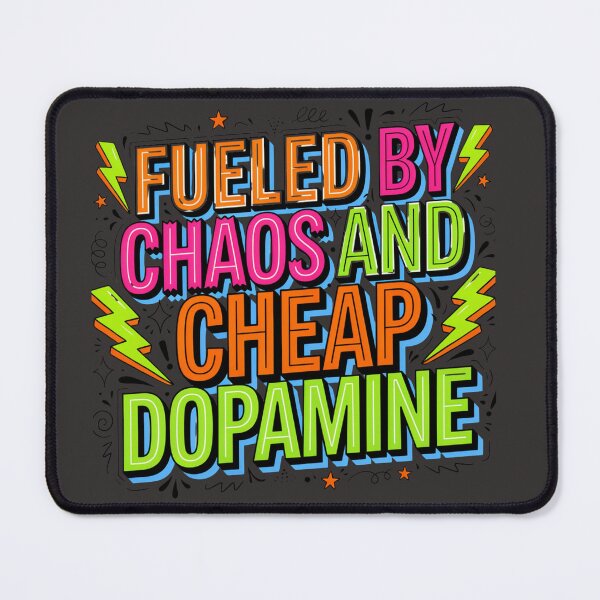 Item preview, Fueled By Chaos Dopamine Humor designed and sold by GiftLore Studio.