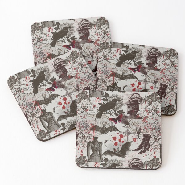 Item preview, Vampire Story Victorian Gothic Aesthetic Toile Pattern  designed and sold by CanisArtStudio.
