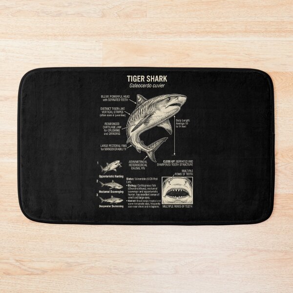 Item preview, Tiger Shark Scientific Anatomy Biology Animal Lover designed and sold by Kimberley King Art  King Art.