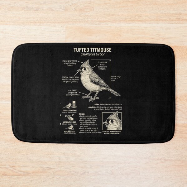Item preview, Tufted Titmouse Scientific Anatomy Ornithology Animal Lover designed and sold by Kimberley King Art  King Art.