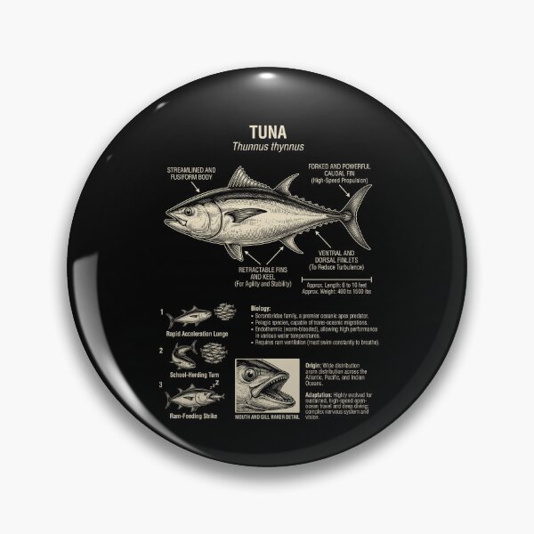 Item preview, Tuna Scientific Anatomy Biology Animal Lover designed and sold by Kimberley King Art  King Art.