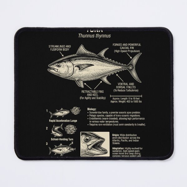 Item preview, Tuna Scientific Anatomy Biology Animal Lover designed and sold by Kimberley King Art  King Art.