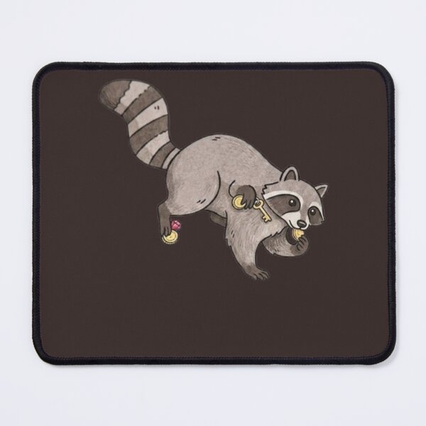 Item preview, Sneaky Raccoon Treasure Hunter – Cute Bandit Collecting Shiny Loot designed and sold by Marketflowcreation .