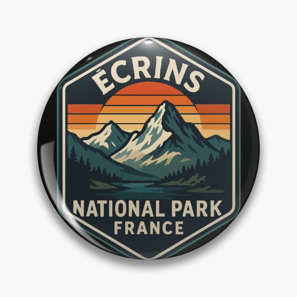 Item preview, Ecrins National Park France Retro Vintage designed and sold by TomFrontierArt.