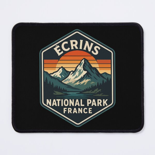 Item preview, Ecrins National Park France Retro Vintage designed and sold by TomFrontierArt.