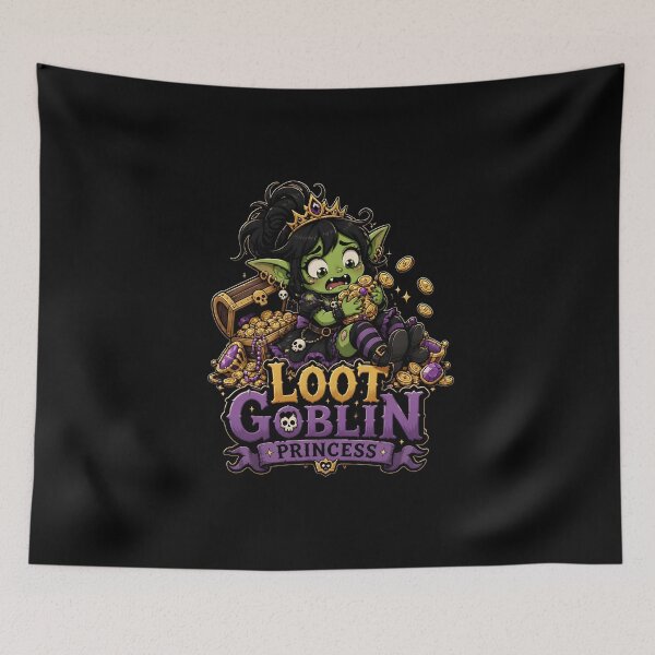 Item preview, Clumsy Loot Goblin Princess Chibi RPG Gamer designed and sold by BadhbhArt.