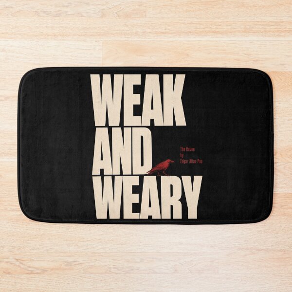 Item preview, Weak and Weary Edgar Allan Poe The Raven Typography designed and sold by Fenay Designs.
