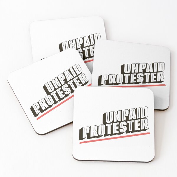 Item preview, Political UNPAID PROTESTOR Anti Trump MAGA PROTEST Economy GOP Gas Prices War Corruption Epstein Files designed and sold by Space Ghettos.
