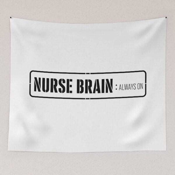 Item preview, Nurse Brain Always On Funny Nursing Typography Tee Sticker Nurse Gift designed and sold by sharifex.
