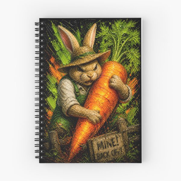 Item preview, Angry Guard Farmer Protective Rabbit Aesthetic Art designed and sold by Vista Atelier.