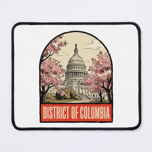 Item preview, Vintage District of Columbia Cherry Blossom Retro Travel designed and sold by Paper Drip.