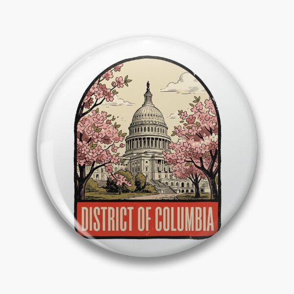 Item preview, Vintage District of Columbia Cherry Blossom Retro Travel designed and sold by Paper Drip.