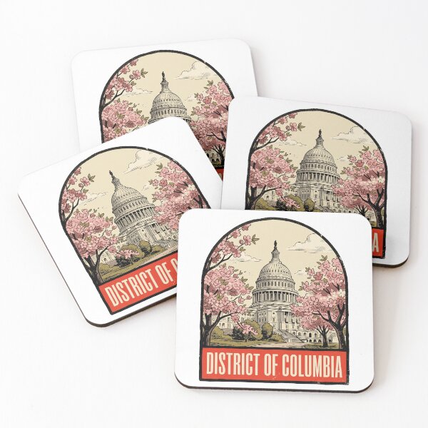 Item preview, Vintage District of Columbia Cherry Blossom Retro Travel designed and sold by Paper Drip.