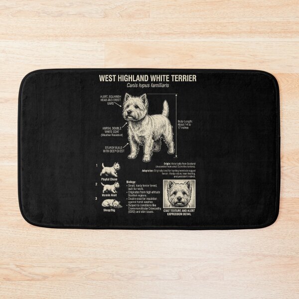 Item preview, West Highland White Terrier Scientific Anatomy Biology Dog Lover designed and sold by Kimberley King Art  King Art.