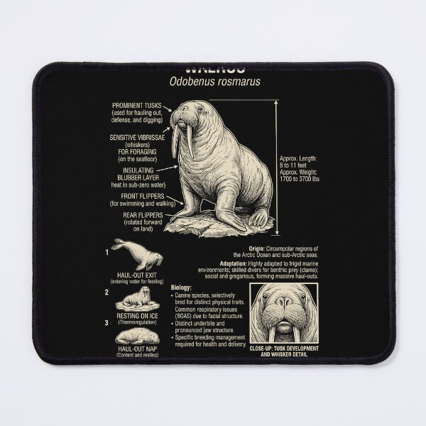 Item preview, Walrus Scientific Anatomy Biology Animal Lover designed and sold by Kimberley King Art  King Art.