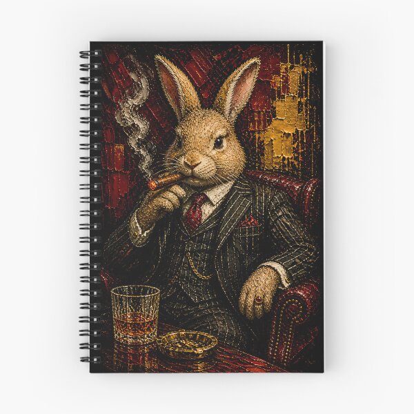 Item preview, Powerful Dapper Mob Boss Kingpin Rabbit Dark Aesthetic Art designed and sold by Vista Atelier.