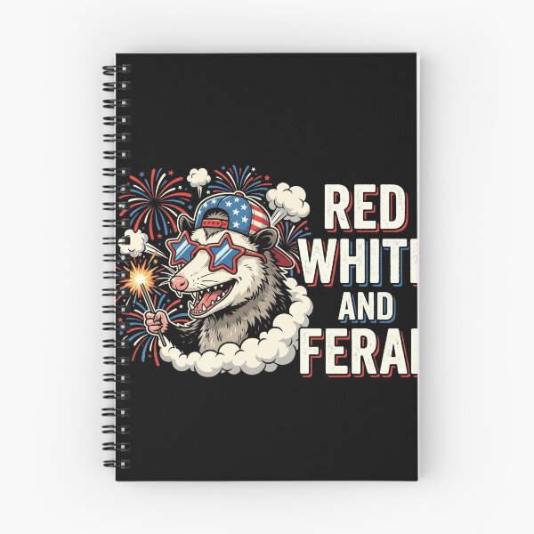 Item preview, Red White And Feral Opossum 4th Of July Shirt designed and sold by TeNovaStudio.